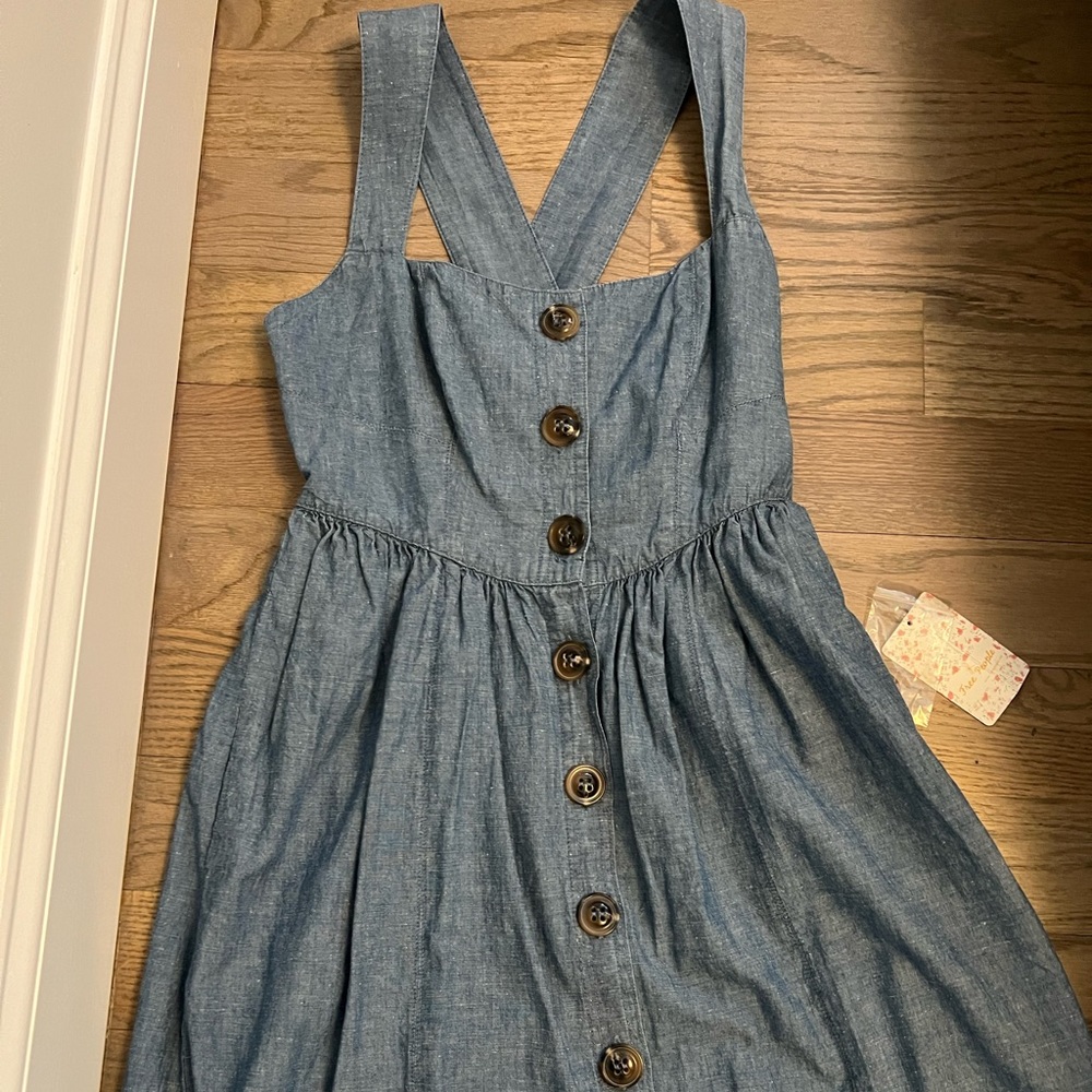 Brand new summery Jean dress with stags - super cute dress!!!!!